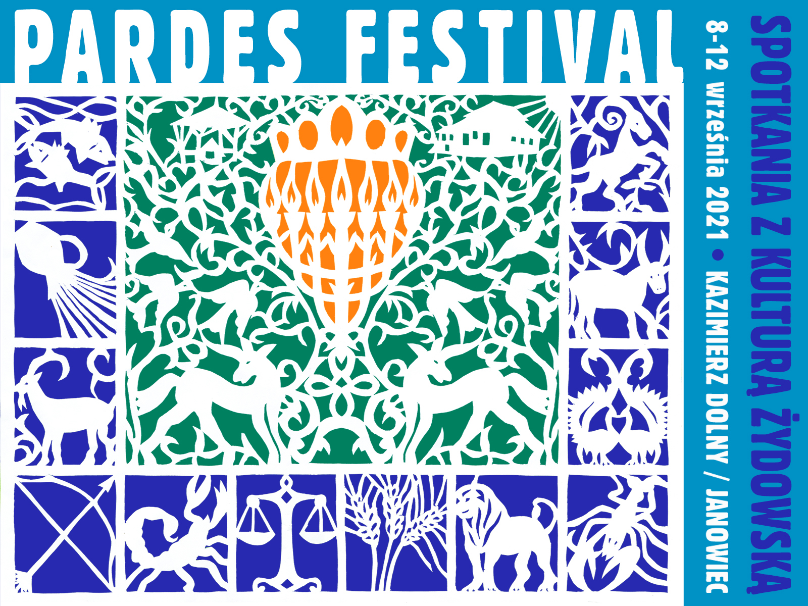 Na obrazie widzimy grafikę promocyjną festiwalu Pardes. 