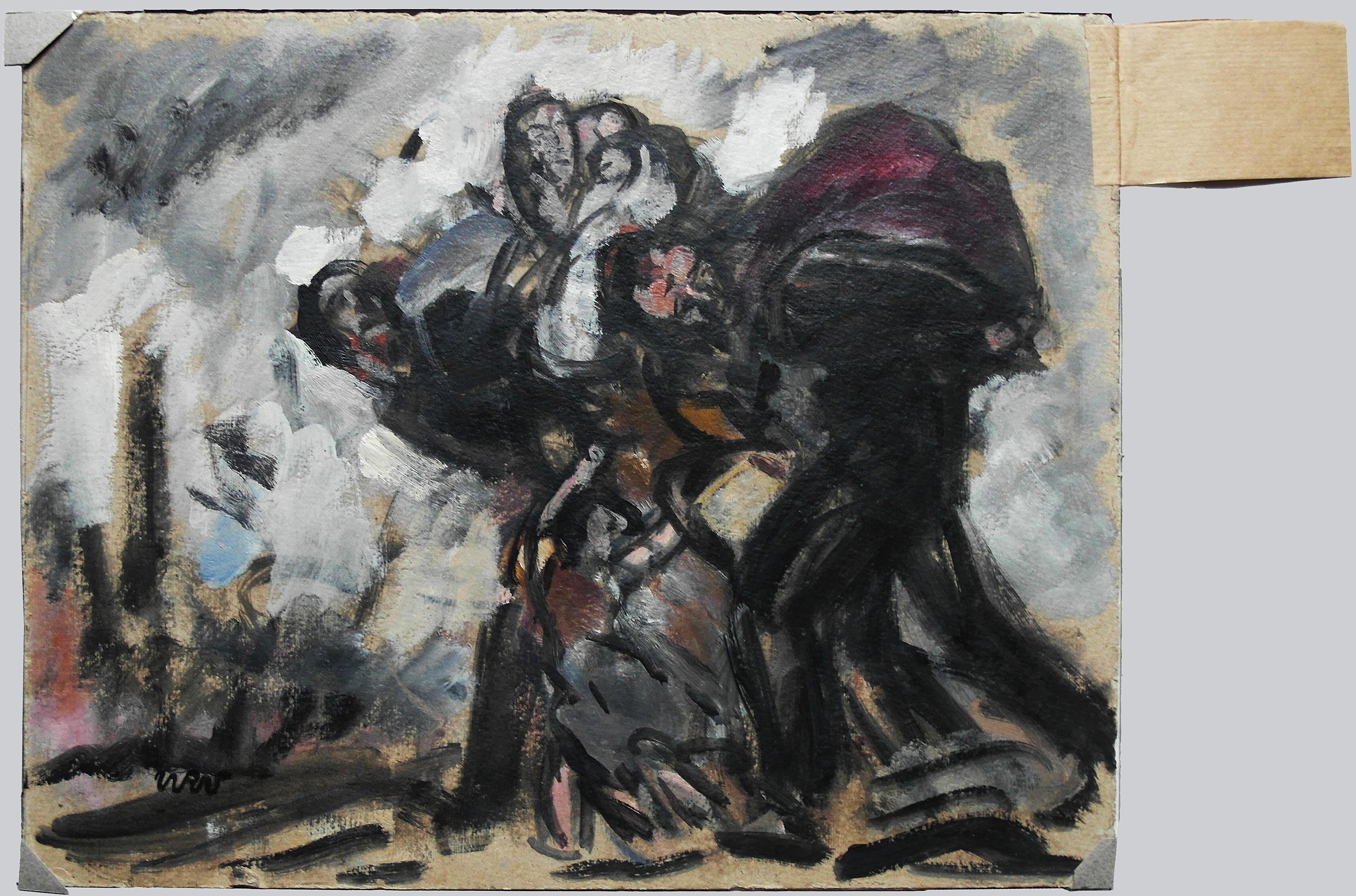 Na obrazie widzimy obraz Wojciecha Weissa "Wygnanie"