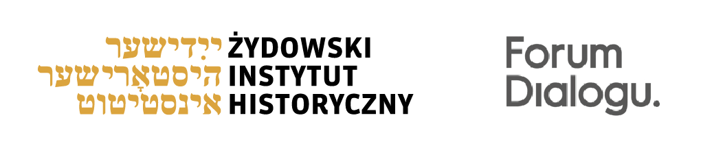 Logos of Jewish Historical Institute and the Forum for Dialogue Foundation.