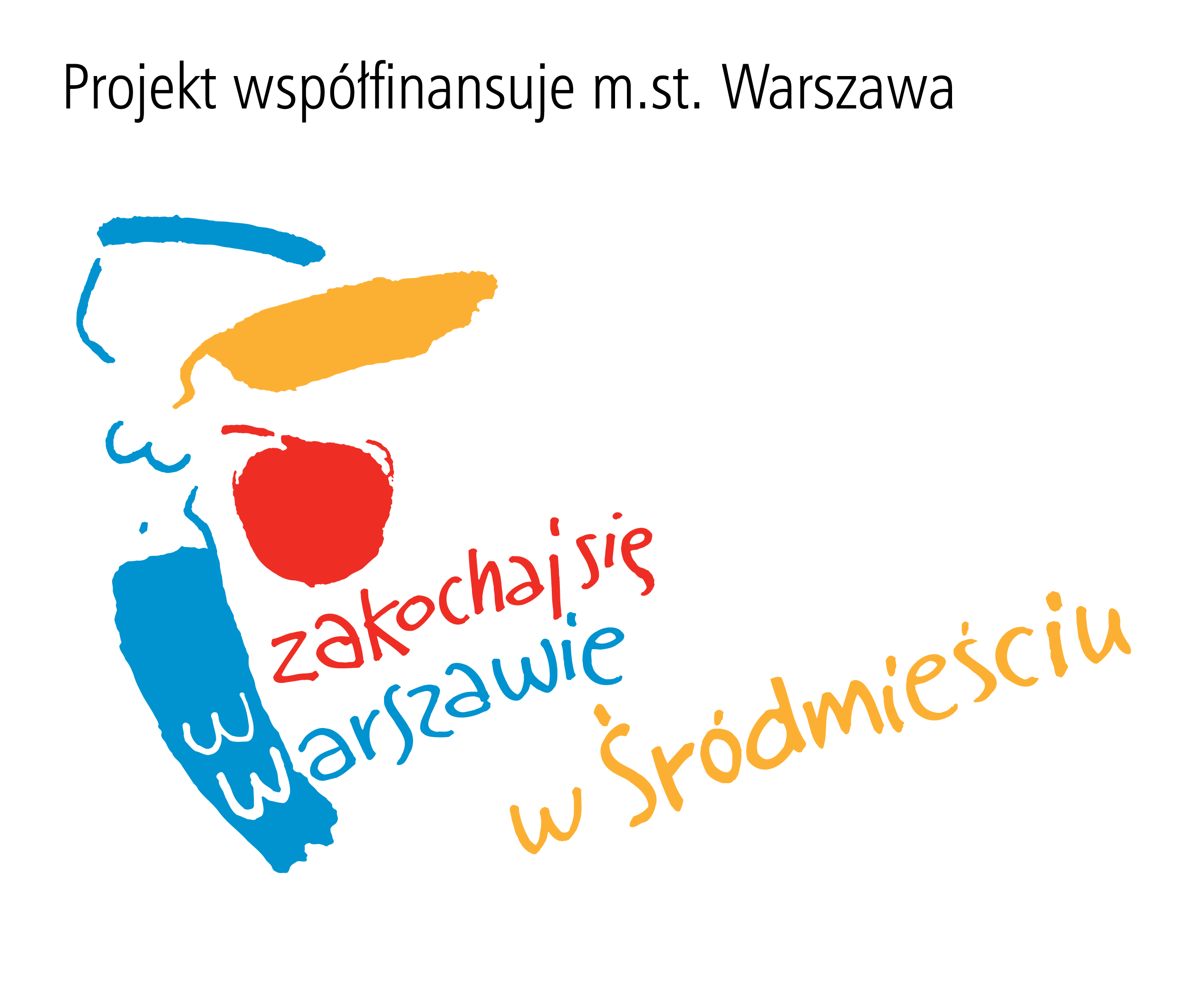 Logo Dzielnicy Śródmieście z informacją o współfinansowaniu projektu