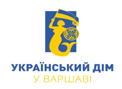 Logo Ukraińskiego Domu w Warszawie z napisami w języku ukraińskim