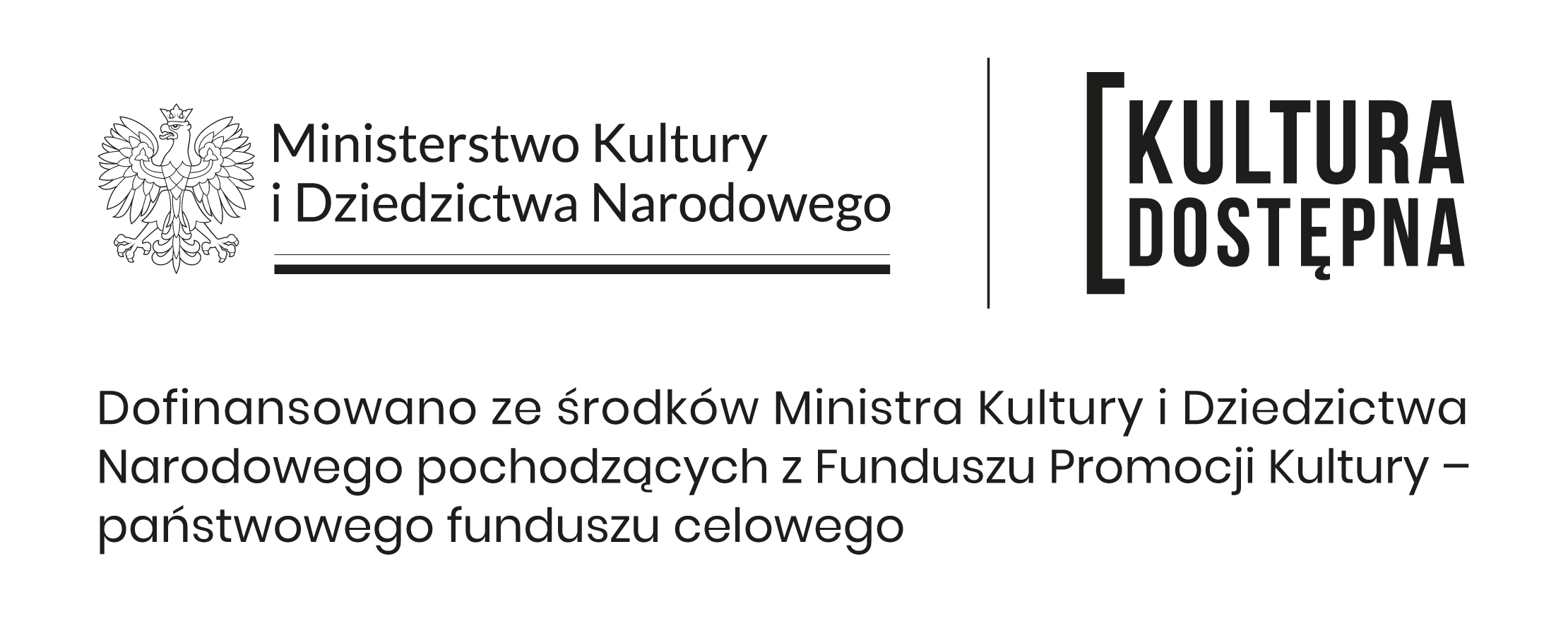 Logotyp Kultura Dostępna i Ministerstwa Kultury i Dziedzictwa Narodowego.