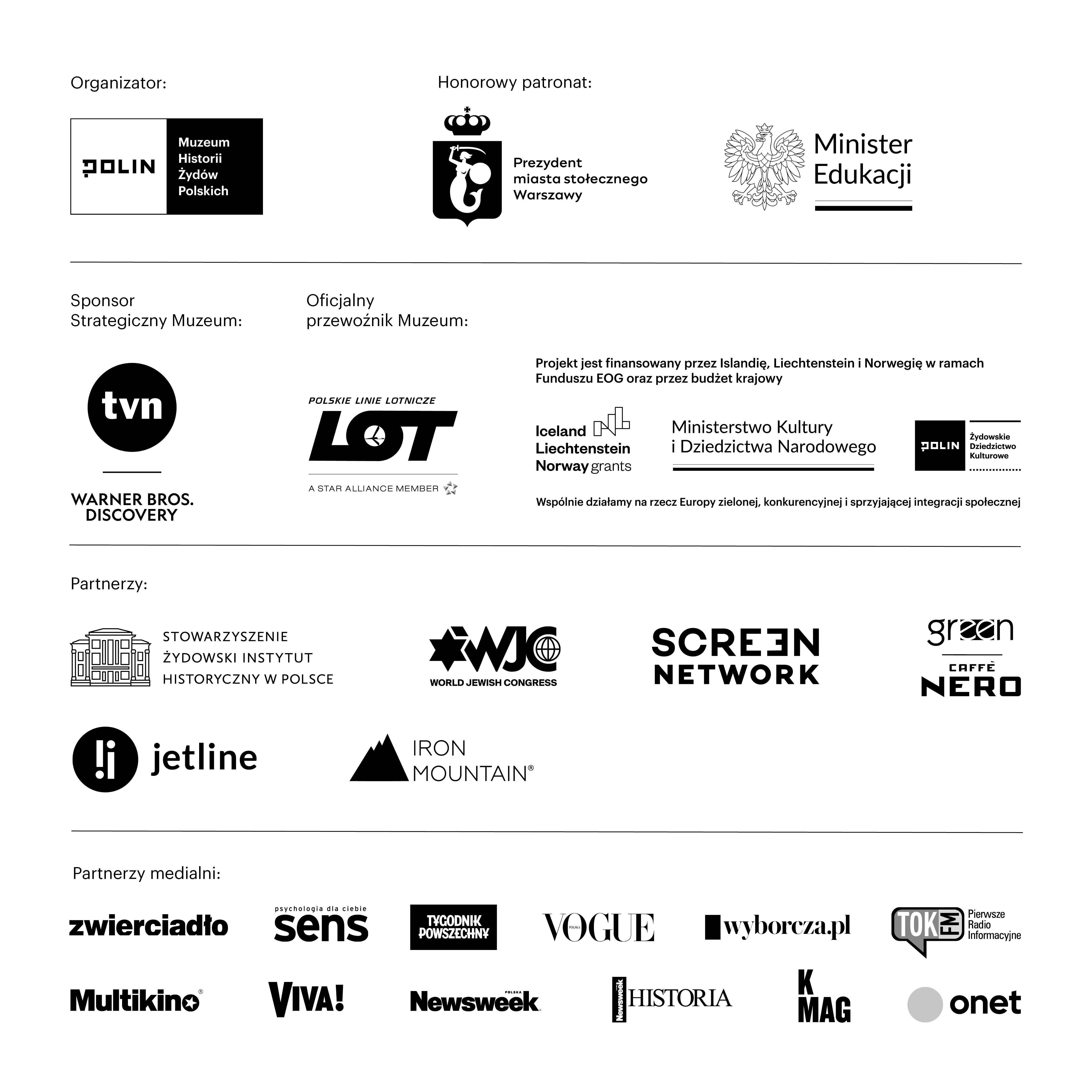 Logotypy organizatorów i partnerów akcji Żonkile 2024.