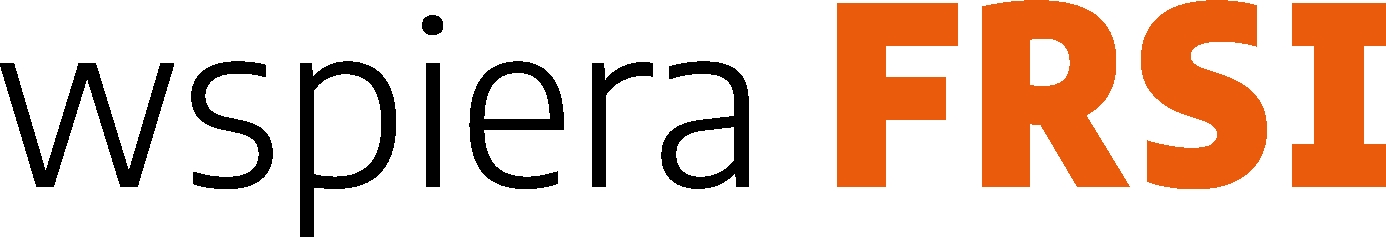logo Fundacji Rozwoju Społeczeństwa Informacyjnego z napisem: wspiera FRSI