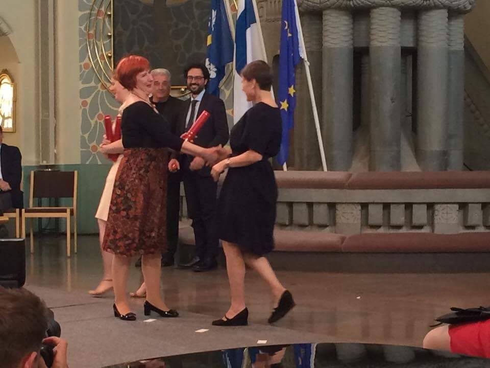 Łucha Koch odbiera nagrodę Europa Nostra dla programu "Żydowskie dziedzictwo kulturowe" Muzeum POLIN