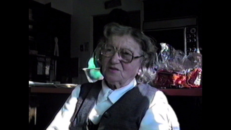 Kadr z nagrania rozmowy Gusty Lemelman z Martinem Lemelmanem, 1989