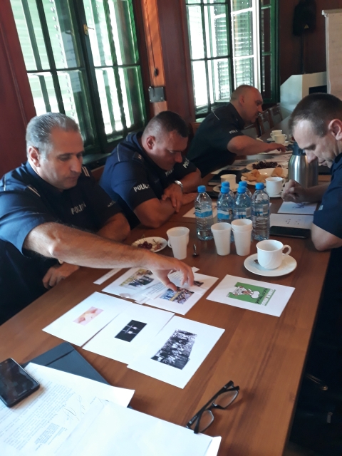 The group of Belgian police officers during workshops