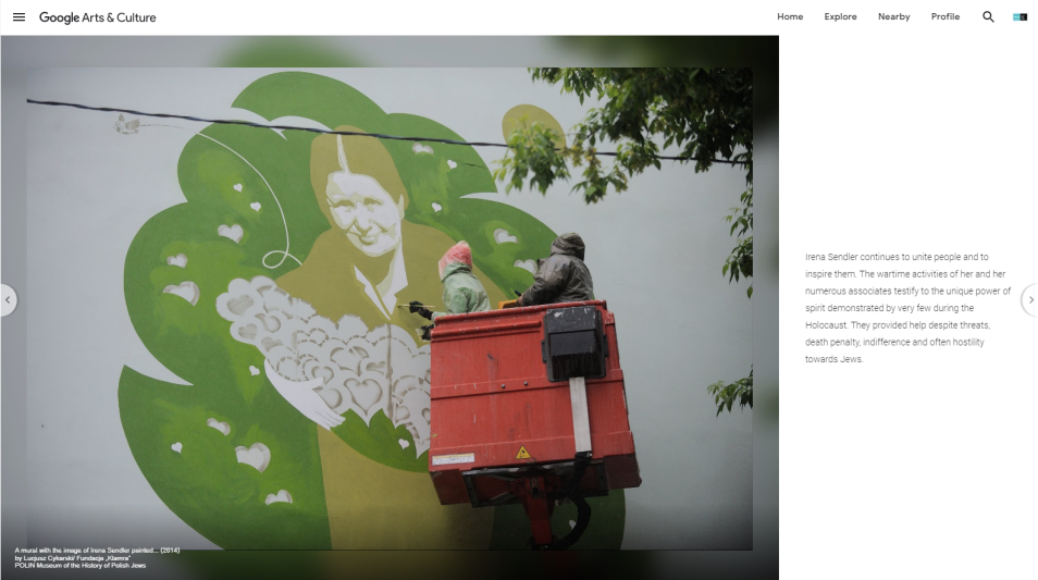 Mural z wizerunkiem Ireny Sendler