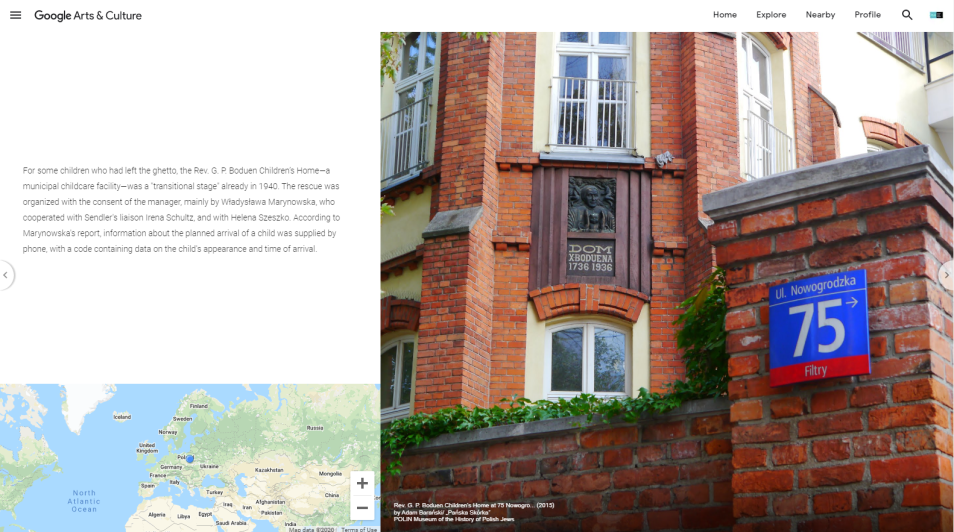 Fragment budynku w którym mieścił się Dom dla sierot G.P. Boduena w Warszawie