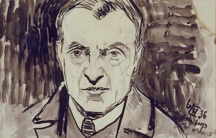 na obrazie widzimy portret Moshe Rynecki.