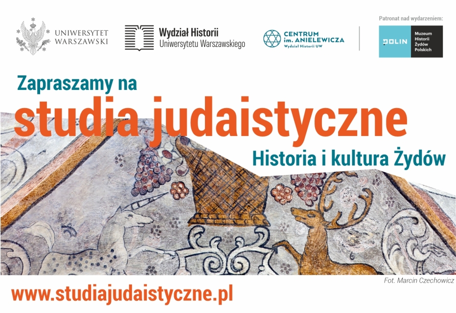Na obrazie widzimy grafikę promującą studia judaistyczne.