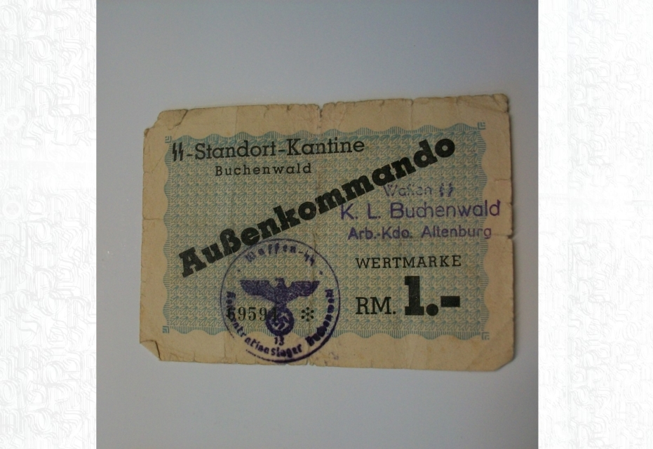Bon Kazimiery Chojnackiej (Natalii Bluth) do kantyny obozu w Buchenwaldzie.