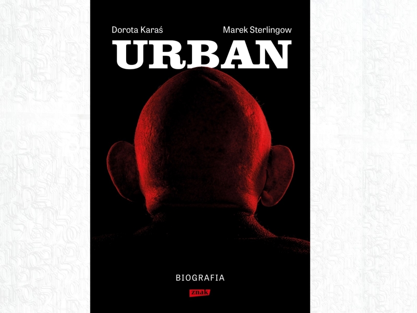 Okładka książki Urban. Potylica Jerzego Urbana w czerwonym świetle.