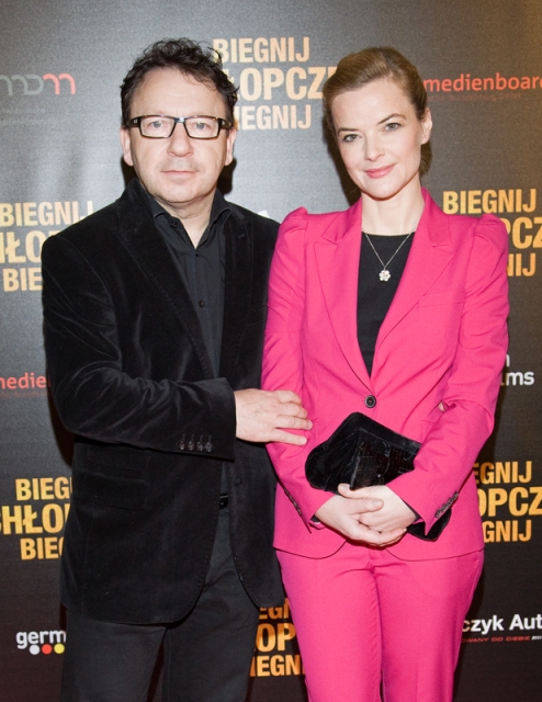 Monika Richardson i Zbigniew Zamachowski na premierze filmu "Biegnij, chłopcze, biegnij".