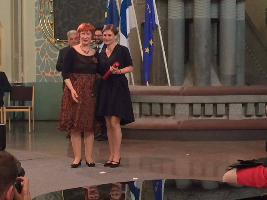 Łucha Koch odbiera nagrodę Europa Nostra dla programu "Żydowskie dziedzictwo kulturowe" Muzeum POLIN