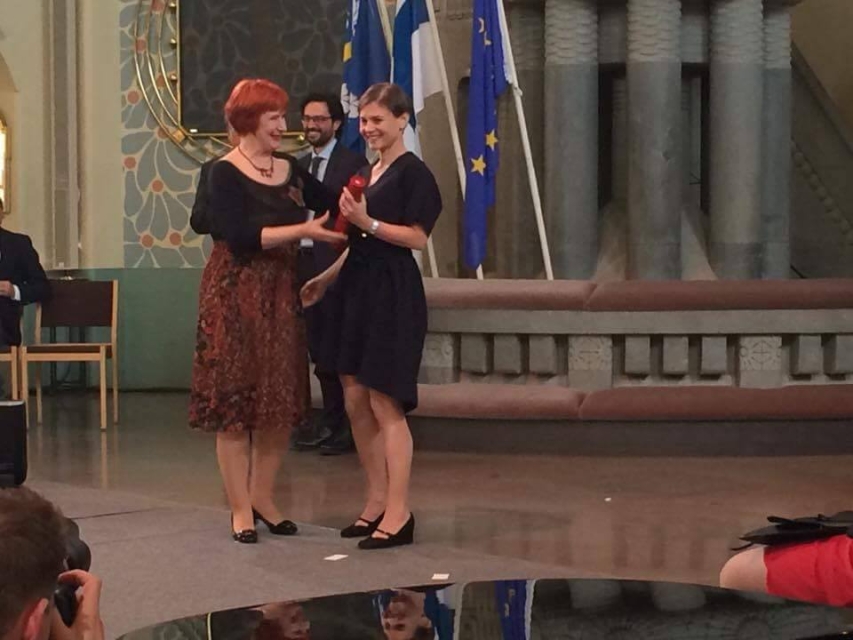 Łucha Koch odbiera nagrodę Europa Nostra dla programu "Żydowskie dziedzictwo kulturowe" Muzeum POLIN