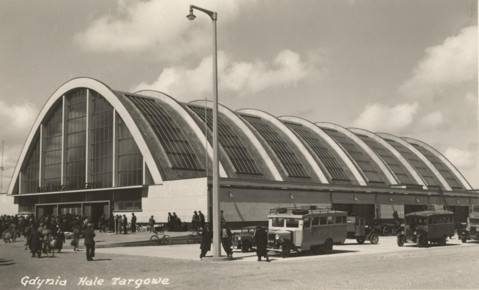 Hala Warzywna z zespołu budynków Hali Targowej w Gdyni, 1937, proj. Jerzy Müller, Stefan Reychman, MMG