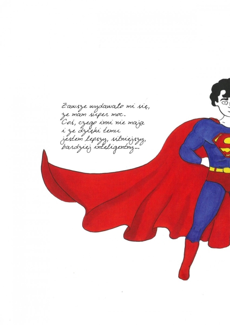 Strona z komiksu o Supermenie