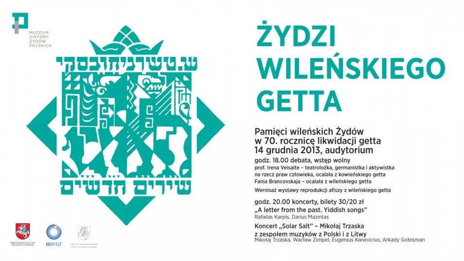 Grafika promująca koncert "Żydzi wileńskiego getta".