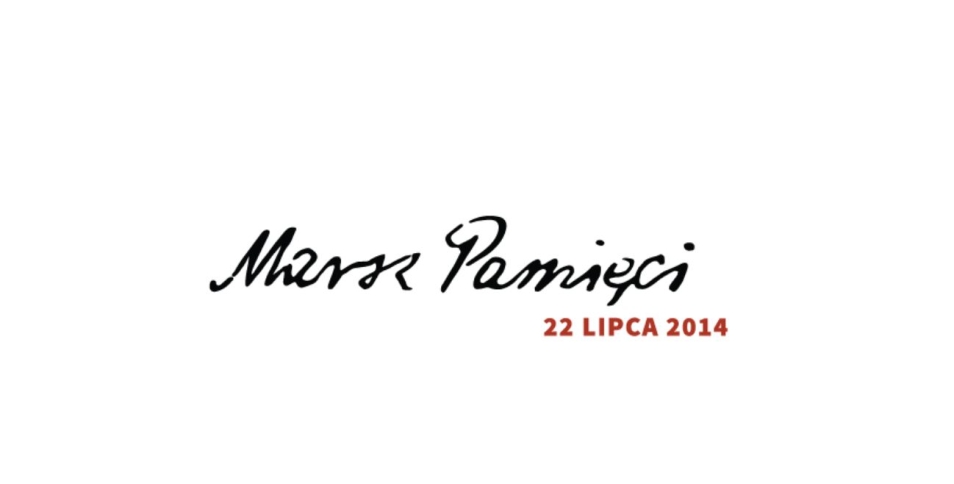 Grafika z napisem Marsz Pamięci.