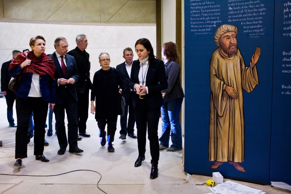 Bogdan Zdrojewski z delegacją na wizycie w Muzeum POLIN