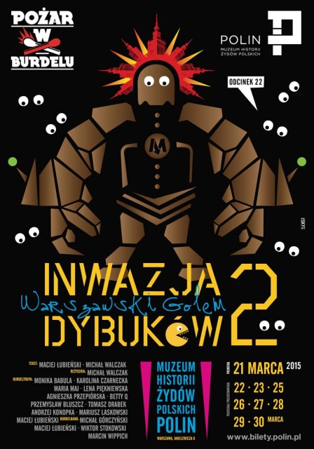 Plakat wydarzenia Inwazja Dybuków 2 w ramach występu kabaretu "Pożar w burdelu".