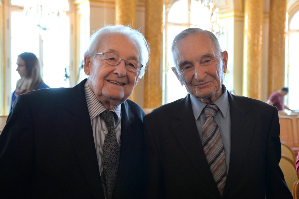 Od lewej: Andrzej Wajda i Henryk Samsonowicz.