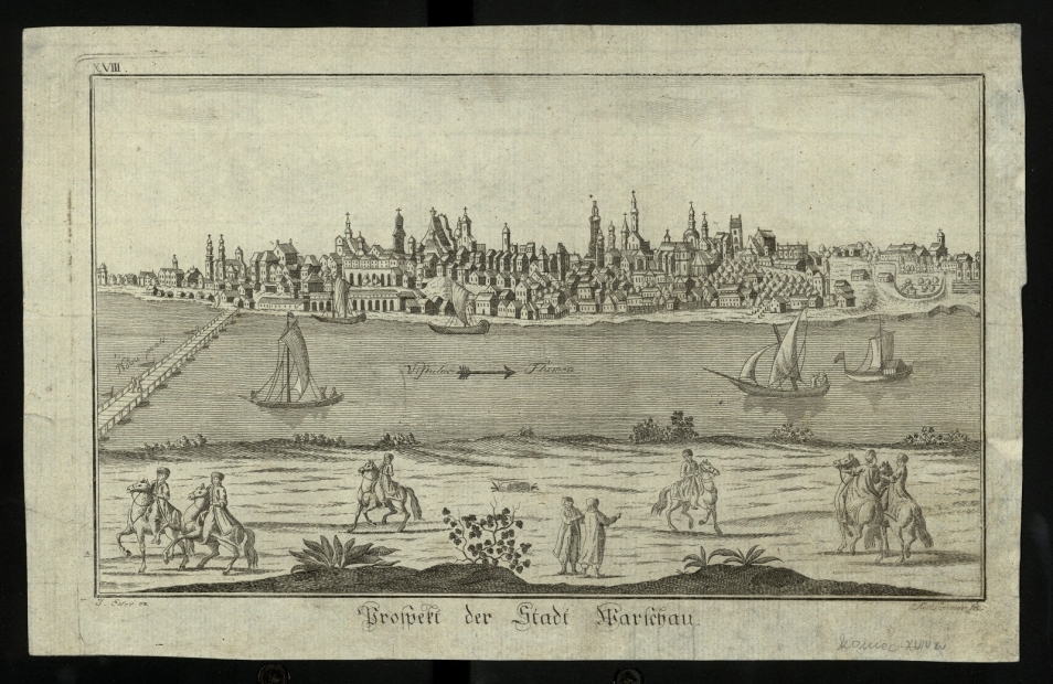 Warszawa w XVIII wieku - rysunek.