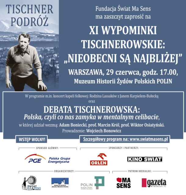 Plakat wydarzenia XI Wypominki Tischnerowskie "Nieobecni są najbliżej".