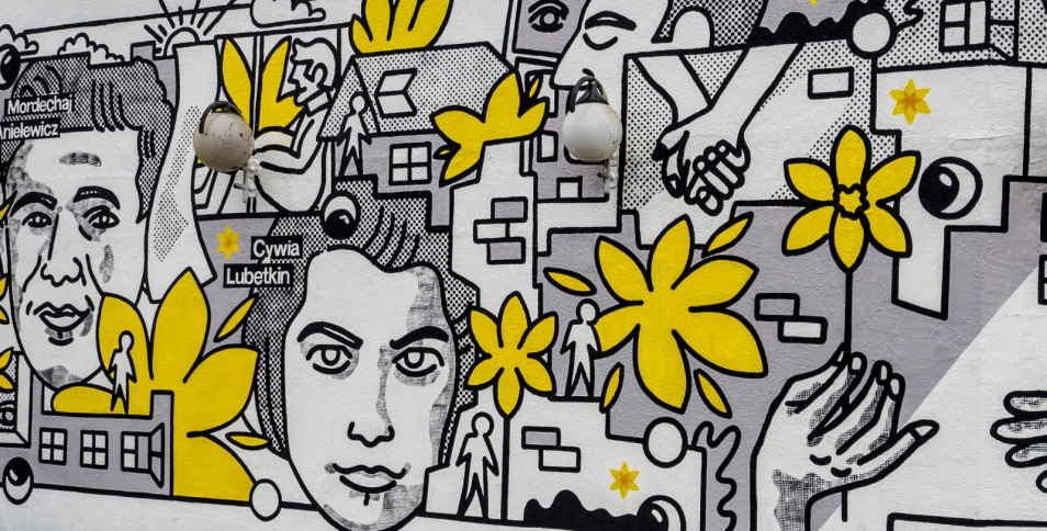 Mural akcji Żonkil