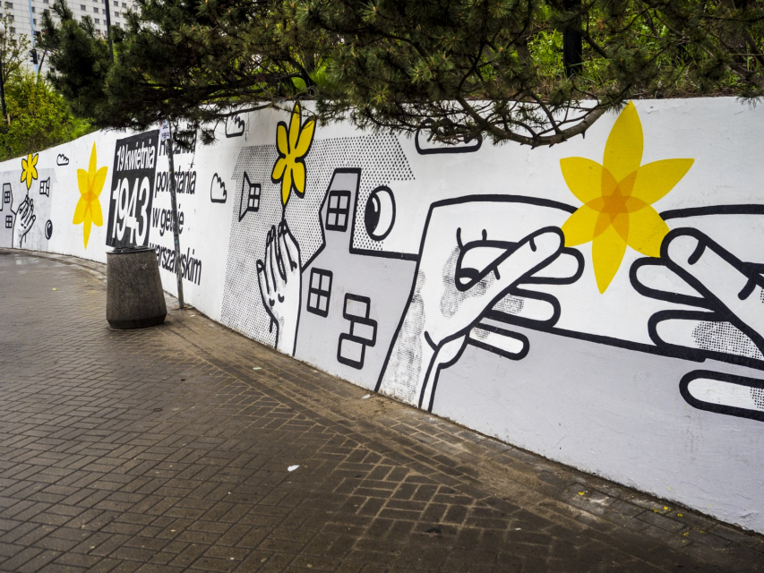 Mural akcji Żonkil