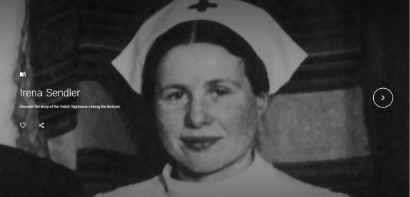 Czarno-białe zdjęcie młodej kobiety w czepku pielęgniarskim - Irena Sendler.