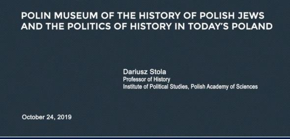 POLIN Museum of the History of Polish Jews and the Politics of History in Today’s Poland