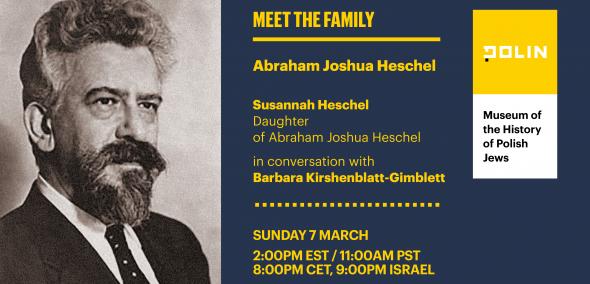 A table of information about the meeting, with the Abraham Heschel's photograph