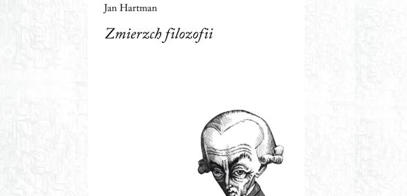 Okładka książki Jana Hartmana "Zmierzch filozofii" z naszkicowaną karykaturą Imannuela Kanta.