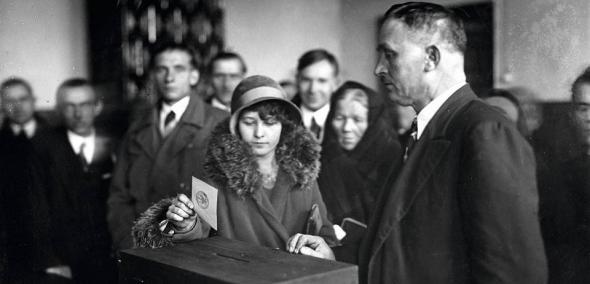 głosowanie, 1930 , Borek Falecki, Narodowe Archiwum Cyfrowe