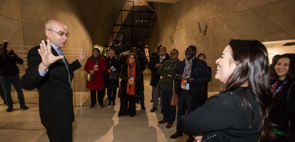 Delegacja Ambasadorów stałych przy ONZ w Muzeum POLIN