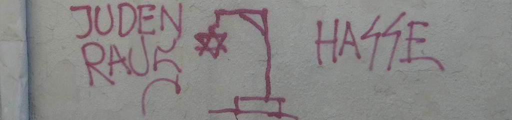 Ściana z antysemickim napisem