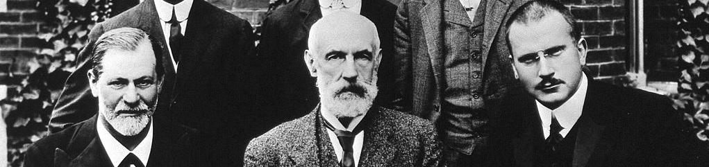 Zygmunt Freud w otoczeniu innych mężczyzn. Fotografia grupowa.