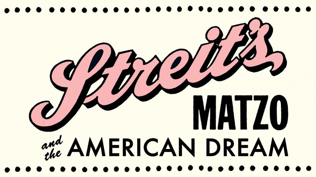 kadr z filmu, napis: Streit's: Matzo and the American Dream
