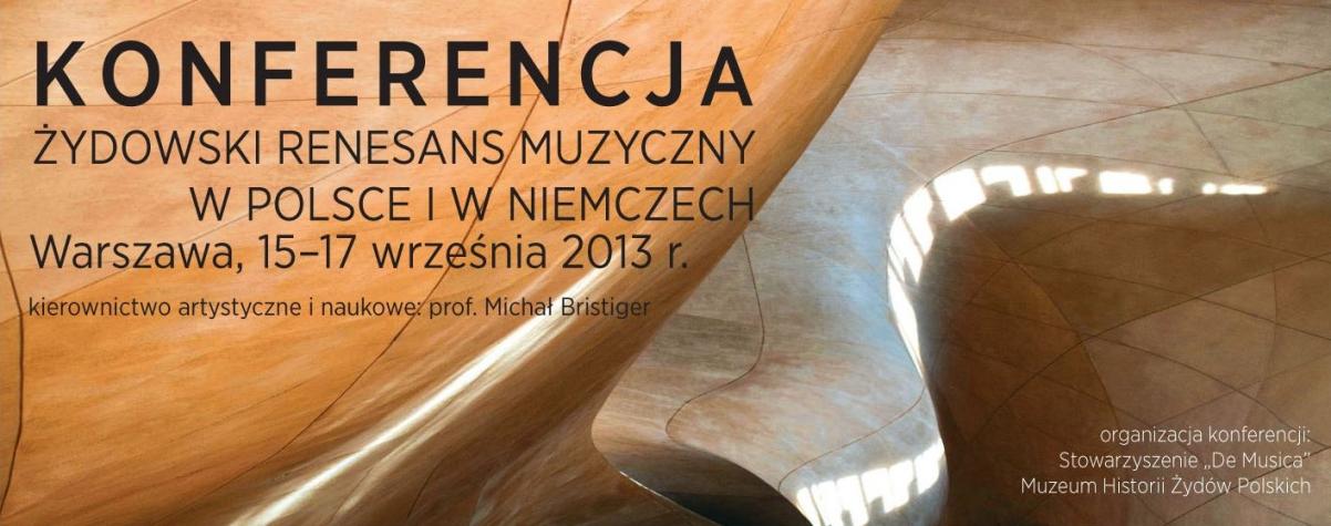 Grafika promocyjna: Konferencja Żydowski Renesans Muzyczny w Polsce i w Niemczech.