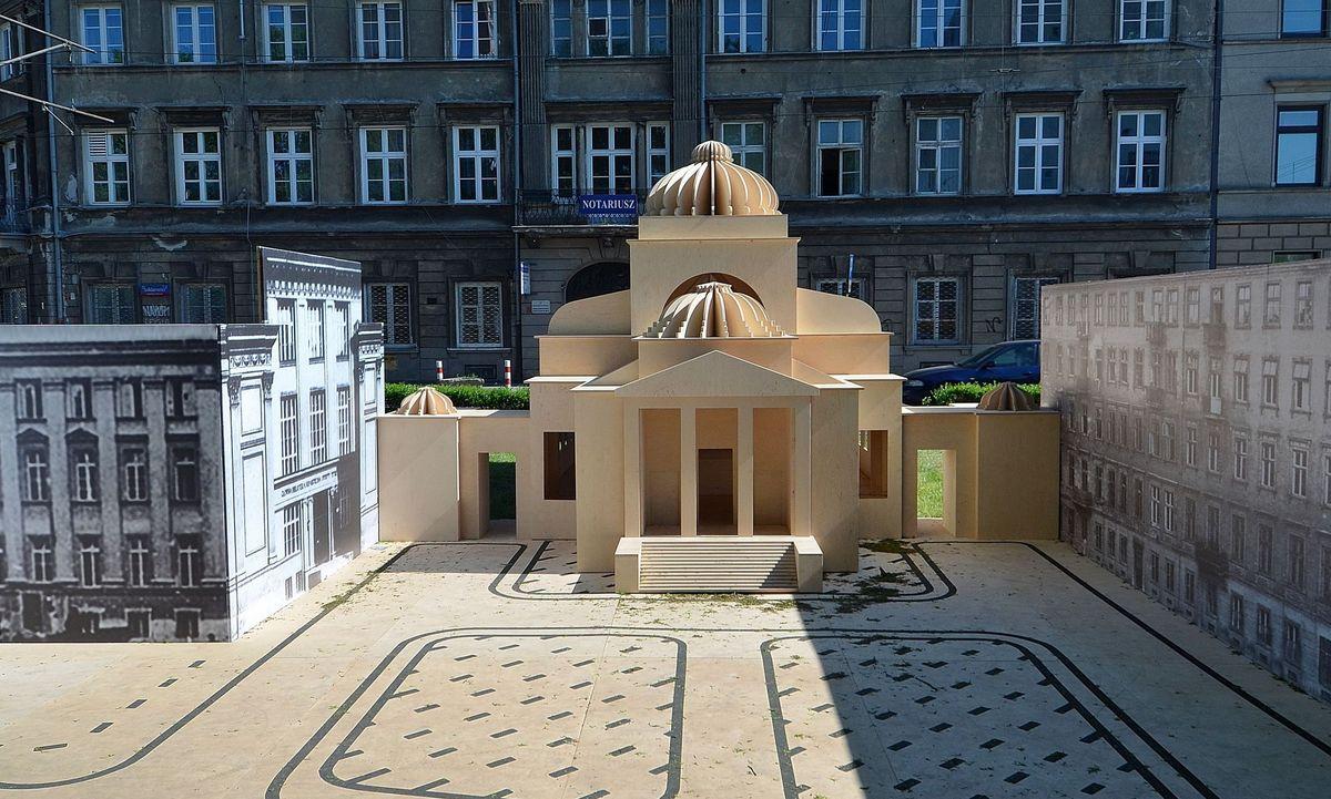 Na zdjęciu replika Wielkiej Synagogi na Tłomackiem.