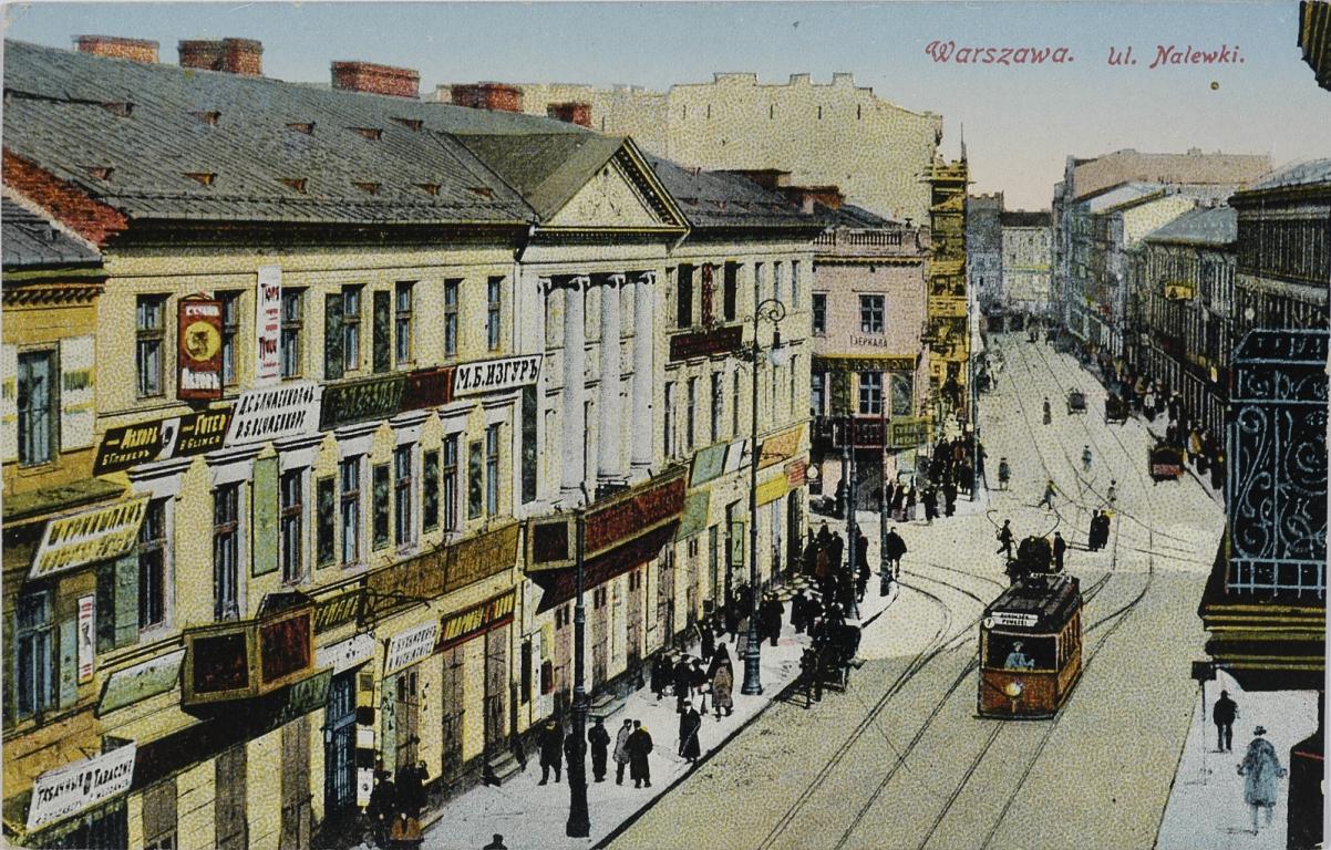 Pocztówka z dawnej Warszawy - kamienice przy ul. Nalewki