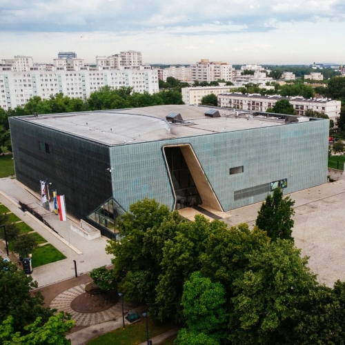 Budynek Muzeum POLIN z góry.