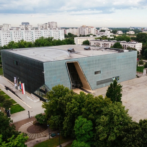 Budynek Muzeum POLIN z góry.